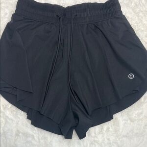 Gilly Hicks Black Women’s Athletic Layered Shorts